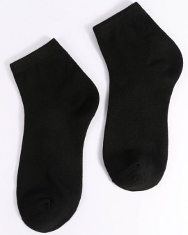 Vớ thun trơn màu đen co giãn êm chân TAT4301